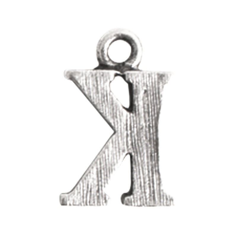 Nunn Design-Pewter-10mm Charm Initial K