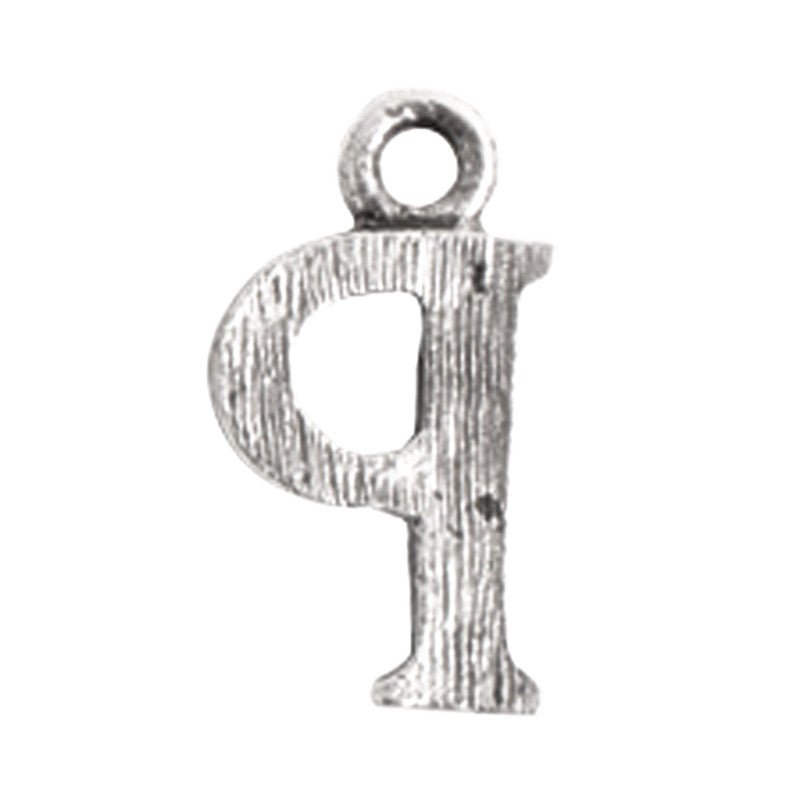 Nunn Design-Pewter-10mm Charm Initial P