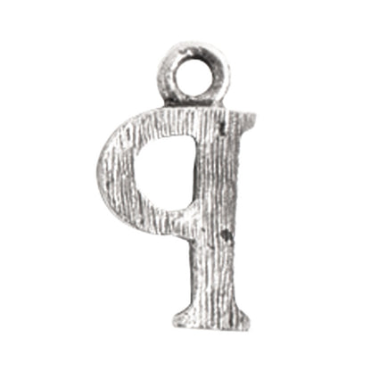 Nunn Design-Pewter-10mm Charm Initial P