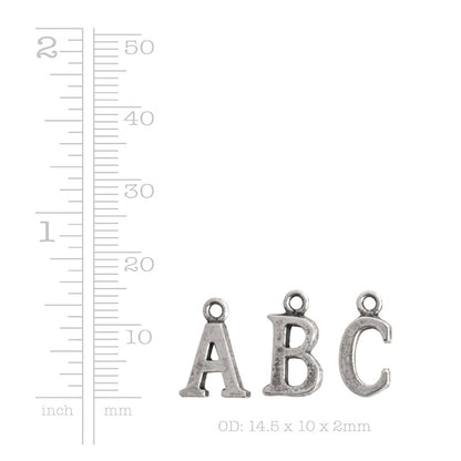 Nunn Design-Pewter-10mm Charm Initial L