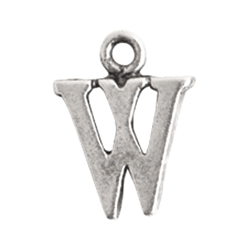 Nunn Design-Pewter-10mm Charm Initial W