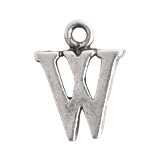 Nunn Design-Pewter-10mm Charm Initial W