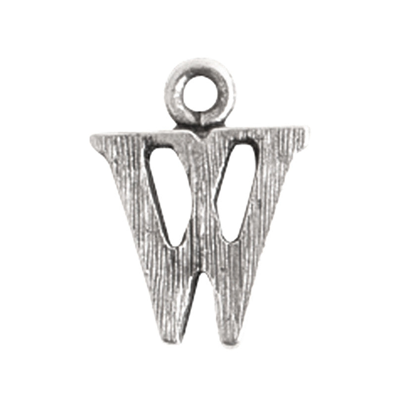Nunn Design-Pewter-10mm Charm Initial W