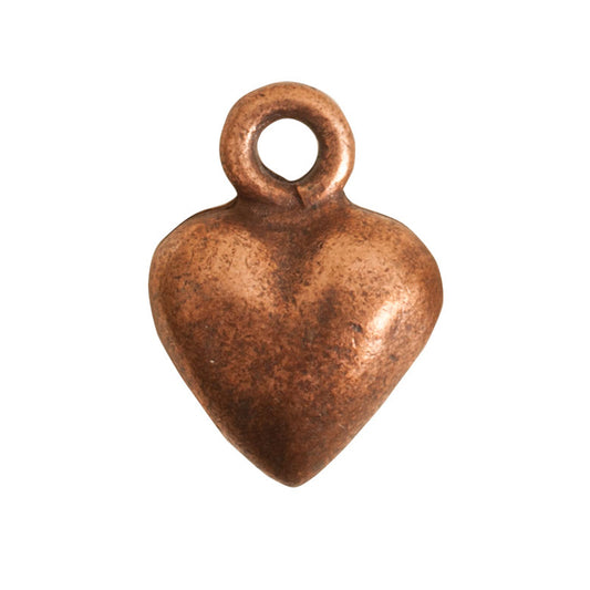 Nunn Design-Pewter-12mm Mini Heart Charm-Antique Copper