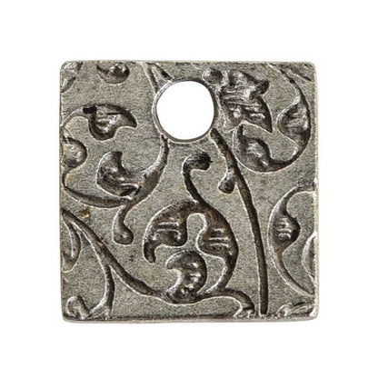 Nunn Design-Pewter-12mm Mini Square Crown Tag-Antique Silver