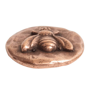 Nunn Design-Pewter-18mm Round Organic Bee-Small Charm-Antique Copper