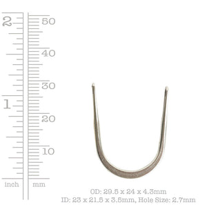 Nunn Design-Brass-29mm Wire Frame Horseshoe Short-Double Hole