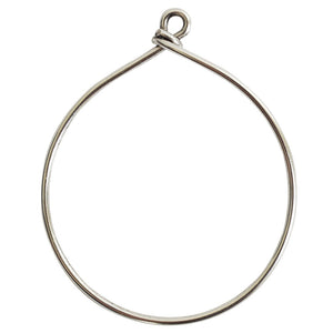 Nunn Design-Wire Frame Large Hoop-Antique Silver