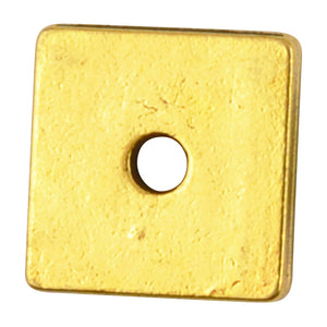 Pewter-8mm Flat Square Bead-Antique Gold-Quantity 10