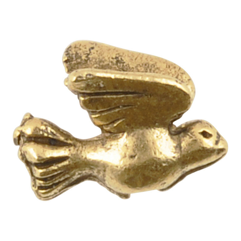 Pewter-9.5x7mm Tiny Bird-Antique Gold Tamara Scott Designs