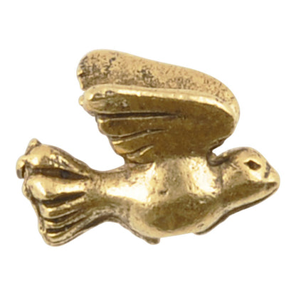 Pewter-9.5x7mm Tiny Bird-Antique Gold Tamara Scott Designs