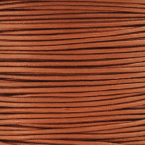 Leather Cord-0.5mm Round-Metallic Dusty Brown