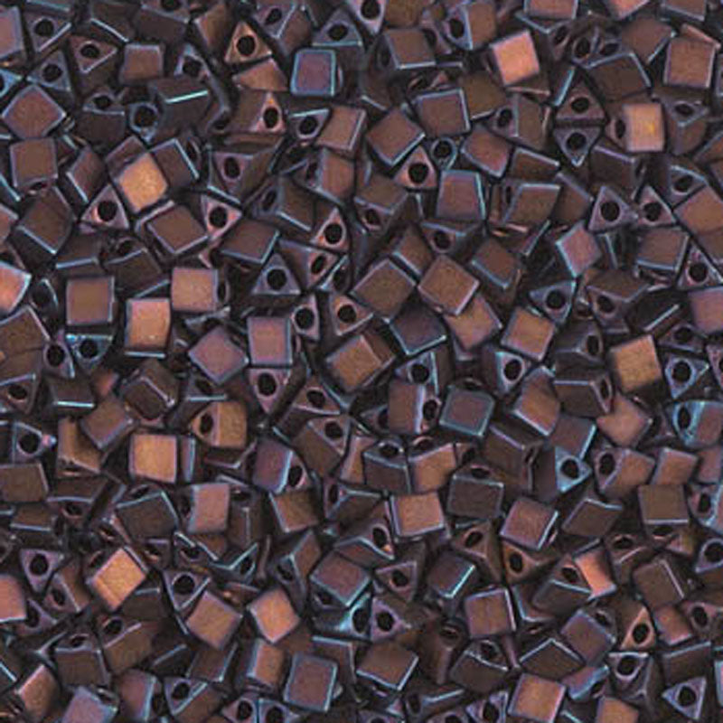 Seed Beads-10/0 Sharp Triangle-2005 Matte Metallic Dark Raspberry-Miyuki