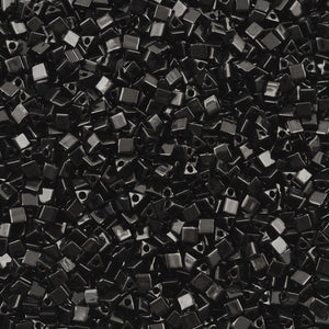 Seed Beads-10/0 Sharp Triangle-401 Black-Miyuki-7 Grams