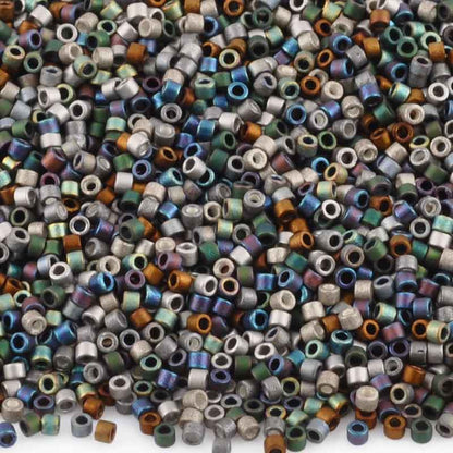 Seed Beads-11/0 Delica-24 Matte Heavy Metals-Miyuki