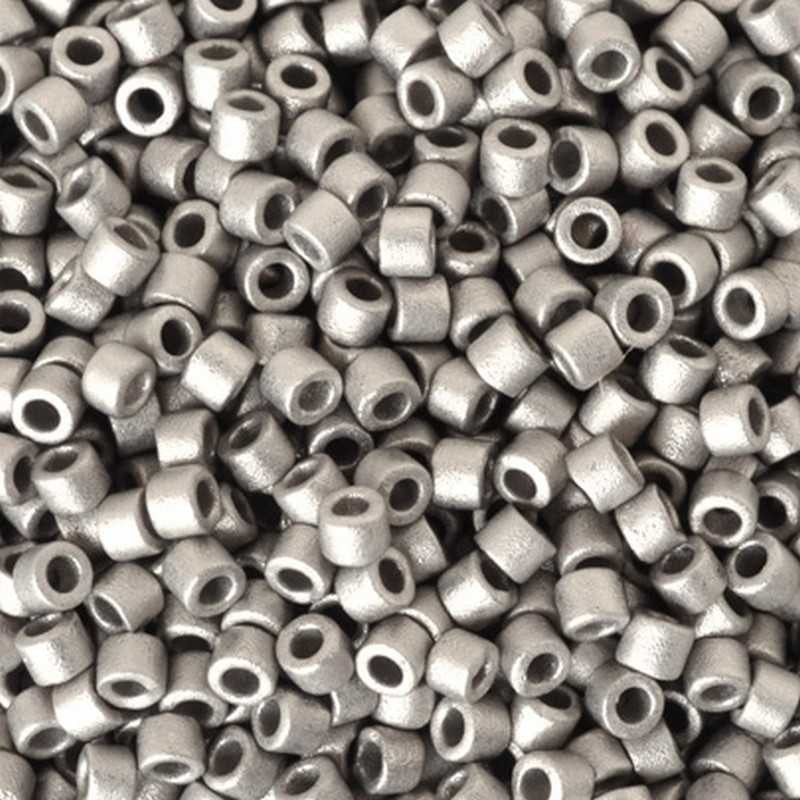 Seed Beads-11/0 Delica-321 Matte Metallic Silver-Miyuki-7 Grams