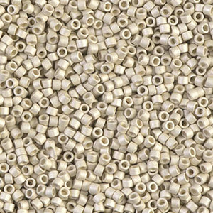 Seed Beads-11/0 Delica-335 Matte Metallic Galvanized Silver-Miyuki