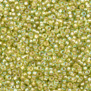Seed Beads-11/0 Round-1014 Silver Lined Chartreuse AB-Miyuki-16 Grams