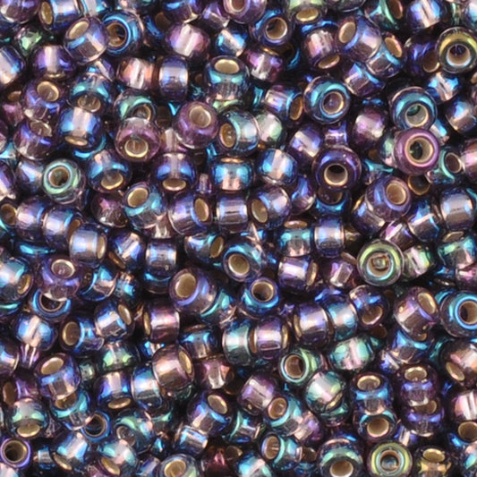 Seed Beads-11/0 Round-1024 Silver Lined Amethyst AB-Miyuki-16 Grams