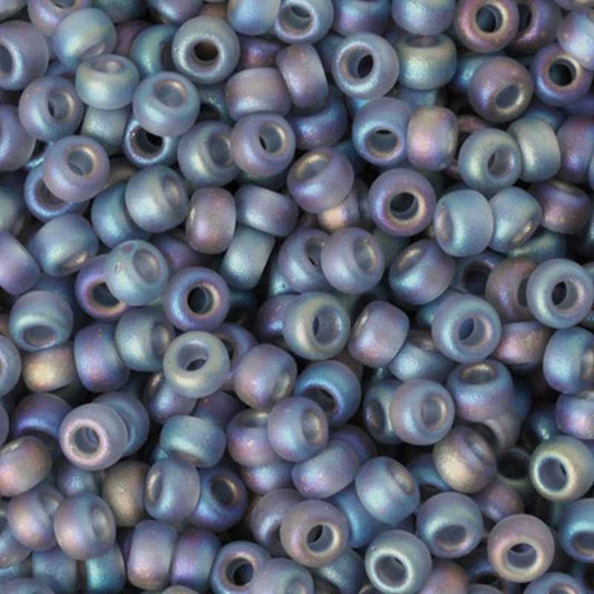 Seed Beads-11/0 Round-152FR Matte Transparent Grey AB-Miyuki-16 Grams