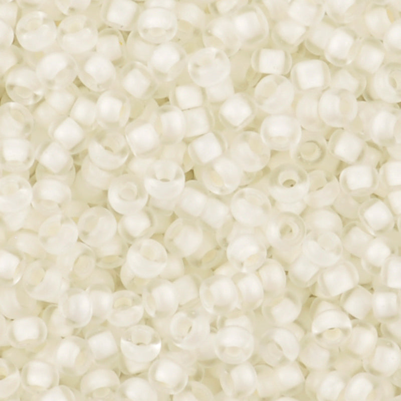 Seed Beads-11/0 Round-1920 White Lined Crystal-Miyuki-16 Grams