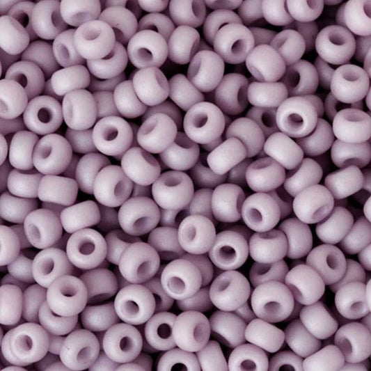 Seed Beads-11/0 Round-2025 Matte OP Light Mauve-Miyuki-16 Grams