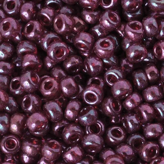 Seed Beads-15/0 Round-313 Cranberry Gold Lustered-Miyuki
