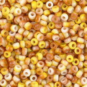 Seed Beads-11/0 Round-402 White Funky Yellow-Miyuki-16 Grams