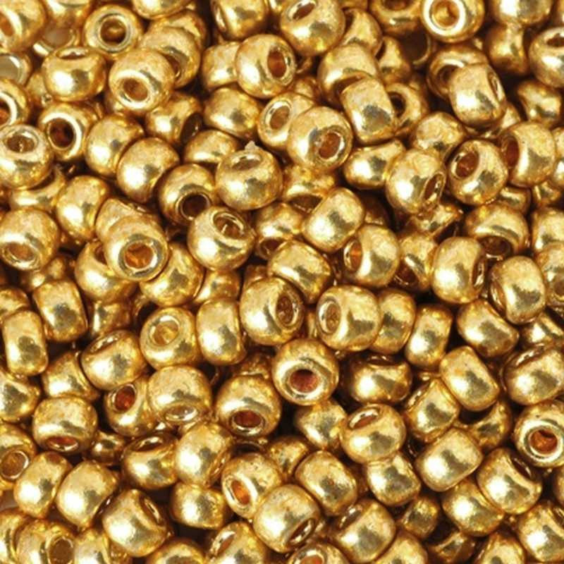 miyuki seed beads 11/0 duracoat galvanized gold - beads