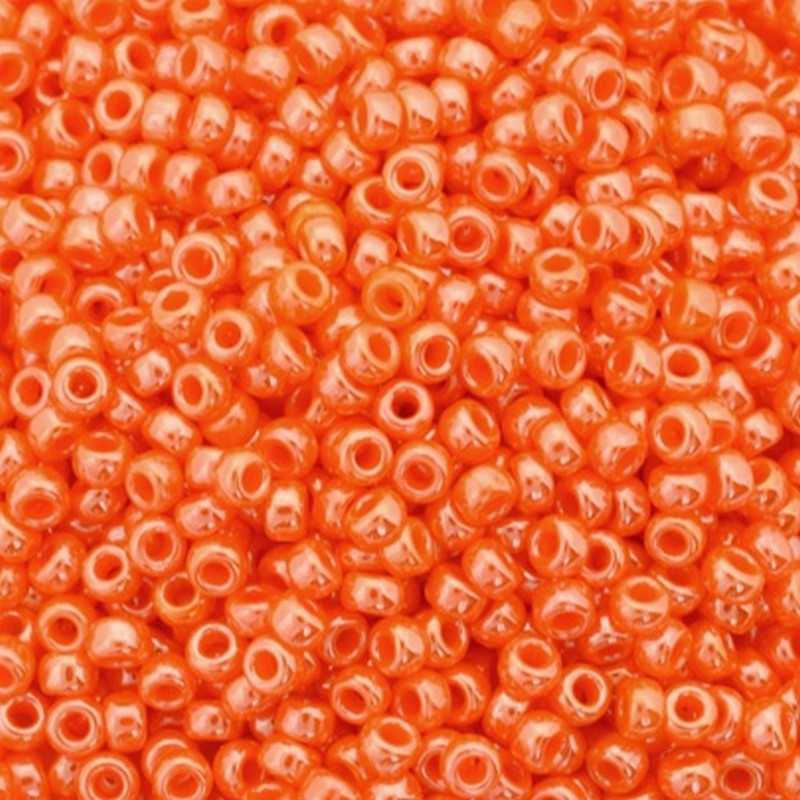 Seed Beads-11/0 Round-423 Opaque Light Orange Luster-Miyuki-16 Grams