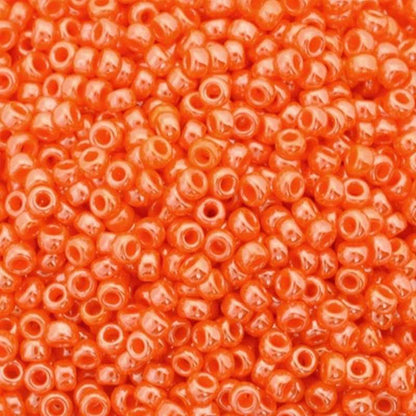 Seed Beads-11/0 Round-423 Opaque Light Orange Luster-Miyuki-16 Grams
