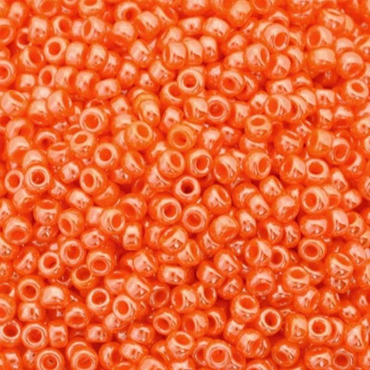 Seed Beads-11/0 Round-423 Opaque Light Orange Luster-Miyuki-16 Grams
