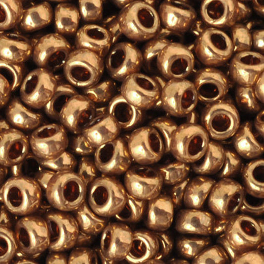 Seed Beads-11/0 Round-457L Metallic Light Bronze-Miyuki