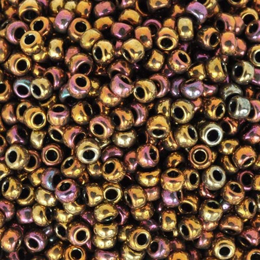 Seed Beads-11/0 Round-462 Metallic Bronze Iris-Miyuki-16 Grams