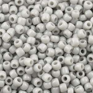 Seed Beads-11/0 Round-53 Opaque Gray-Toho-16 Grams