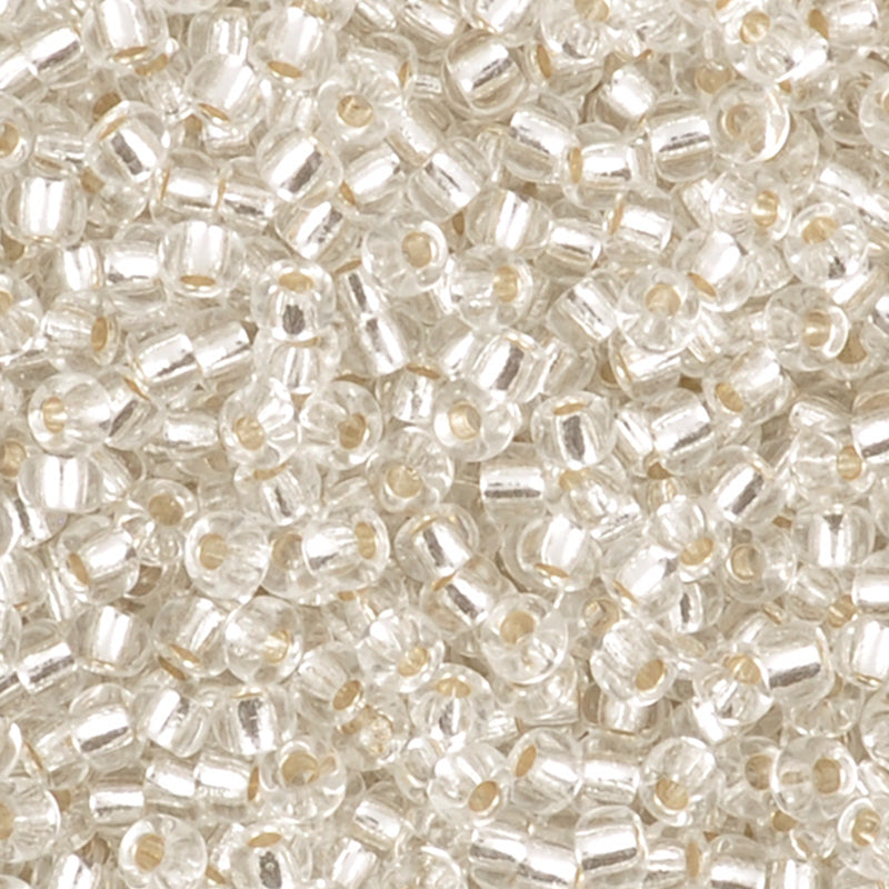Seed Beads-11/0 Round-91 Silver Lined Crystal-Miyuki-16 Grams