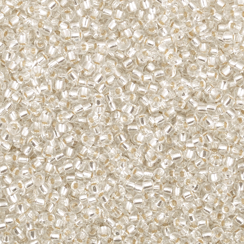 Seed Beads-11/0 Round-91 Silver Lined Crystal-Miyuki-16 Grams