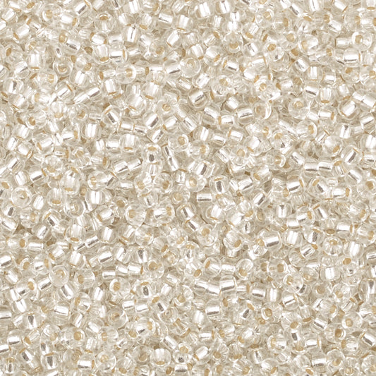Seed Beads-11/0 Round-91 Silver Lined Crystal-Miyuki-16 Grams
