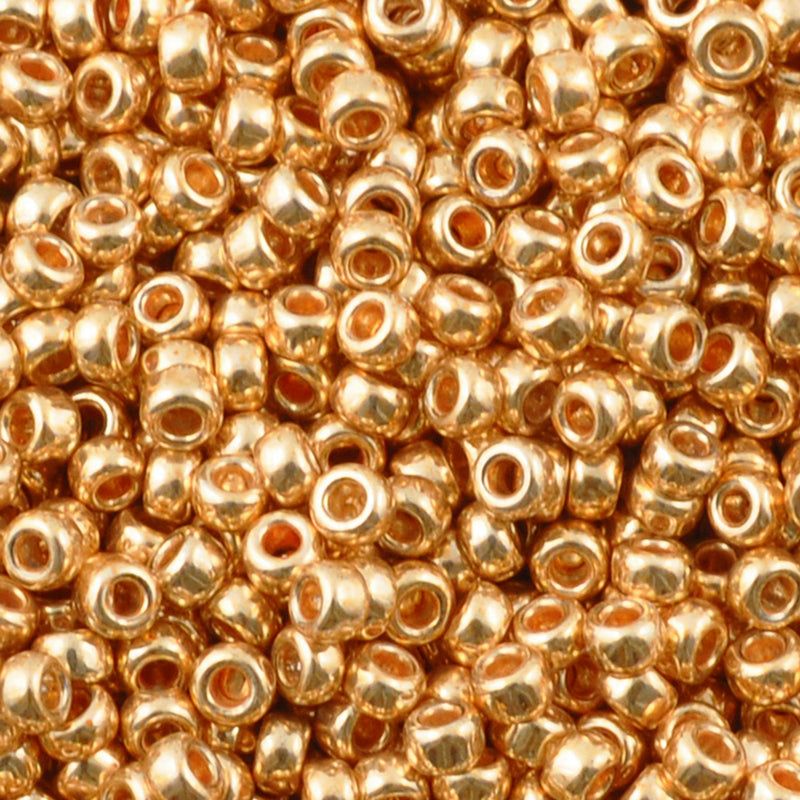 Miyuki ROUND 8/0 Seed Beads GOLD GALVANIZED (20 grams tube)