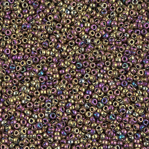 Seed Beads-15/0 Round-188 Metallic Purple Gold Iris