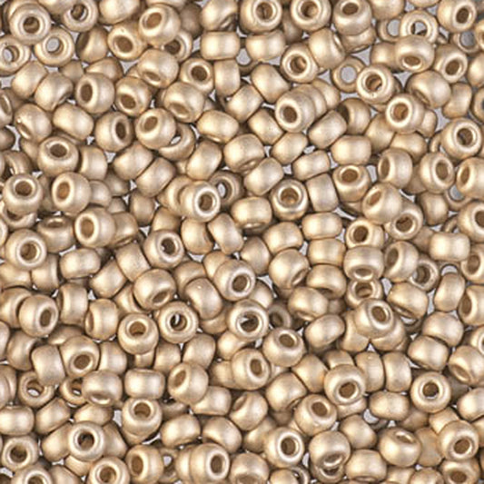 Seed Beads-15/0 Round-193F Matte 24t Gold Light Plated-Miyuki