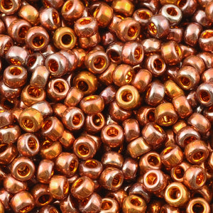 Seed Beads-15/0 Round-1984 Red Gold Iris-Miyuki-7 Grams