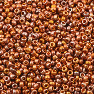 Seed Beads-15/0 Round-1984 Red Gold Iris-Miyuki-7 Grams