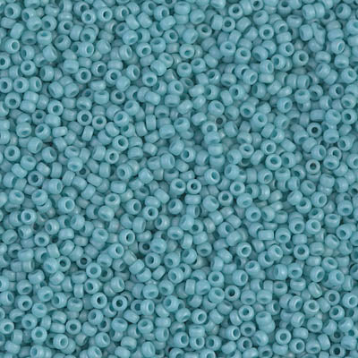 Seed Beads-15/0 Round-2029 Matte Opaque Turquoise Blue Luster-Miyuki-7 Grams