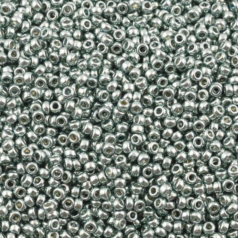 Seed Beads-15/0 Round-4216 Duracoat Galvanized Sea Foam-Miyuki-7 Grams