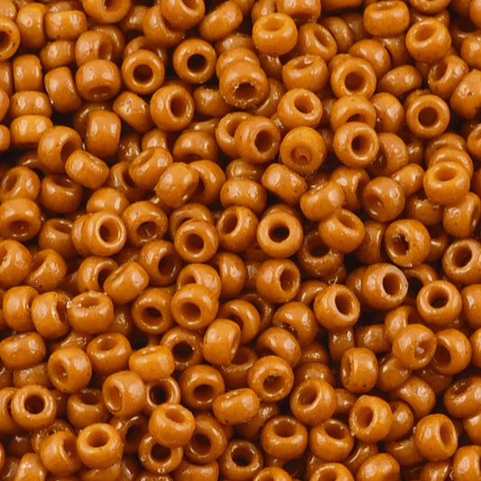 Seed Beads-15/0 Round-4458 Duracoat Dyed Opaque Persimmon-Miyuki-7 Grams