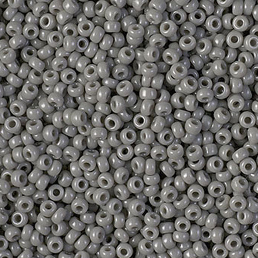 Seed Beads-15/0 Round-499 Opaque Falcon Grey-Miyuki