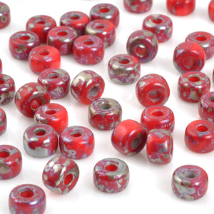 Seed Beads-2/0 Matubo-59 Red Rembrandt-Czech-7 Grams