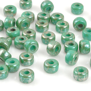 Seed Beads-2/0 Matubo-62 Turquoise Green Rembrandt-Czech-7 Grams
