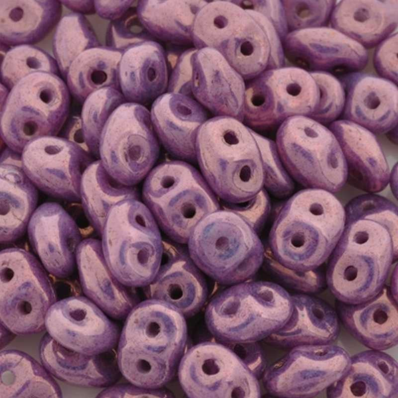 Seed Beads-2.5x5mm Superduo-214 Luster Opaque Amethyst-Czech-7 Grams